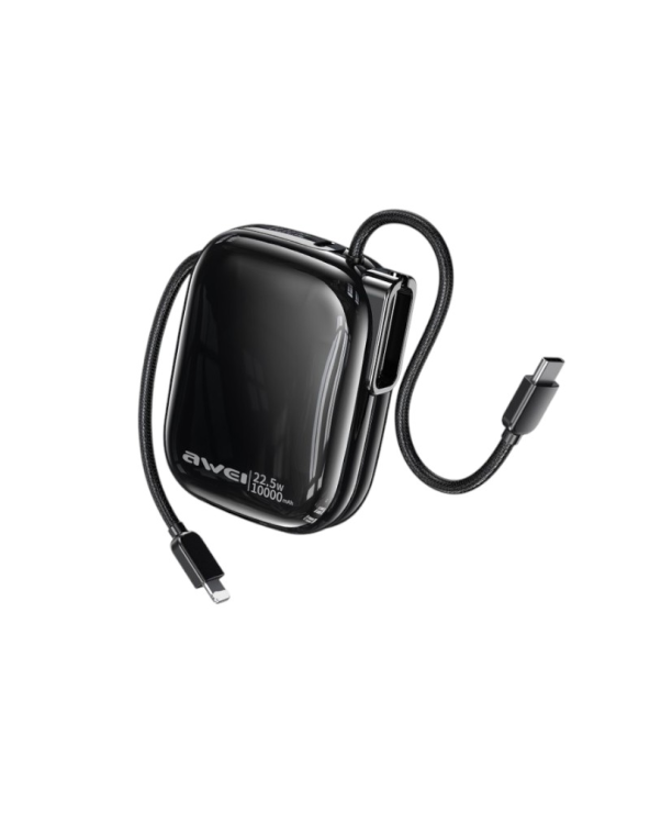 Powerbank - 2in1 - Type-C & Lightning - MH-135 - 10.000mah - 22.5W - AWEI - 027540 - Black