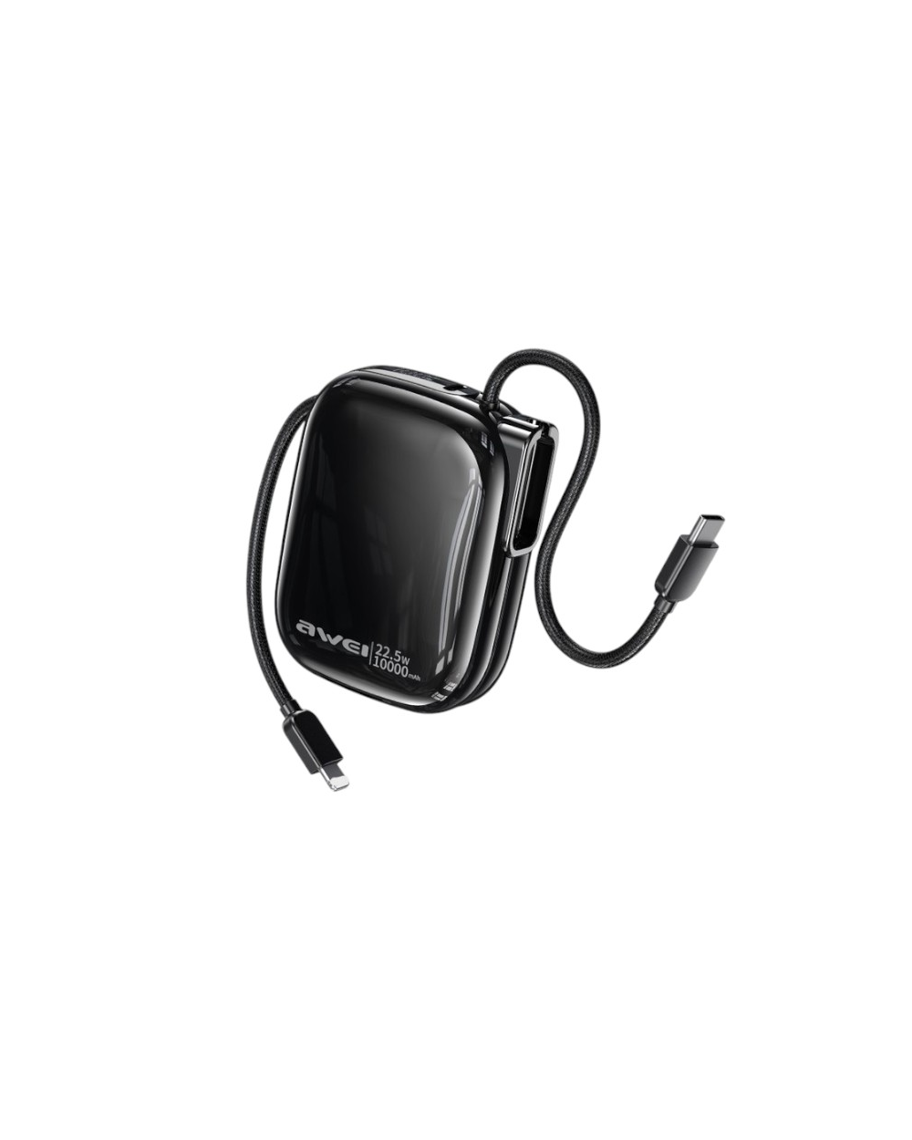 Powerbank - 2in1 - Type-C & Lightning - MH-135 - 10.000mah - 22.5W - AWEI - 027540 - Black