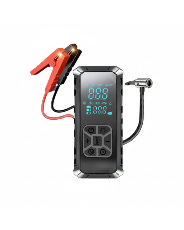 Εκκινητής μπαταρίας οχημάτων Jump Starter με αεροσυμπιεστή - A82 - 8000mA