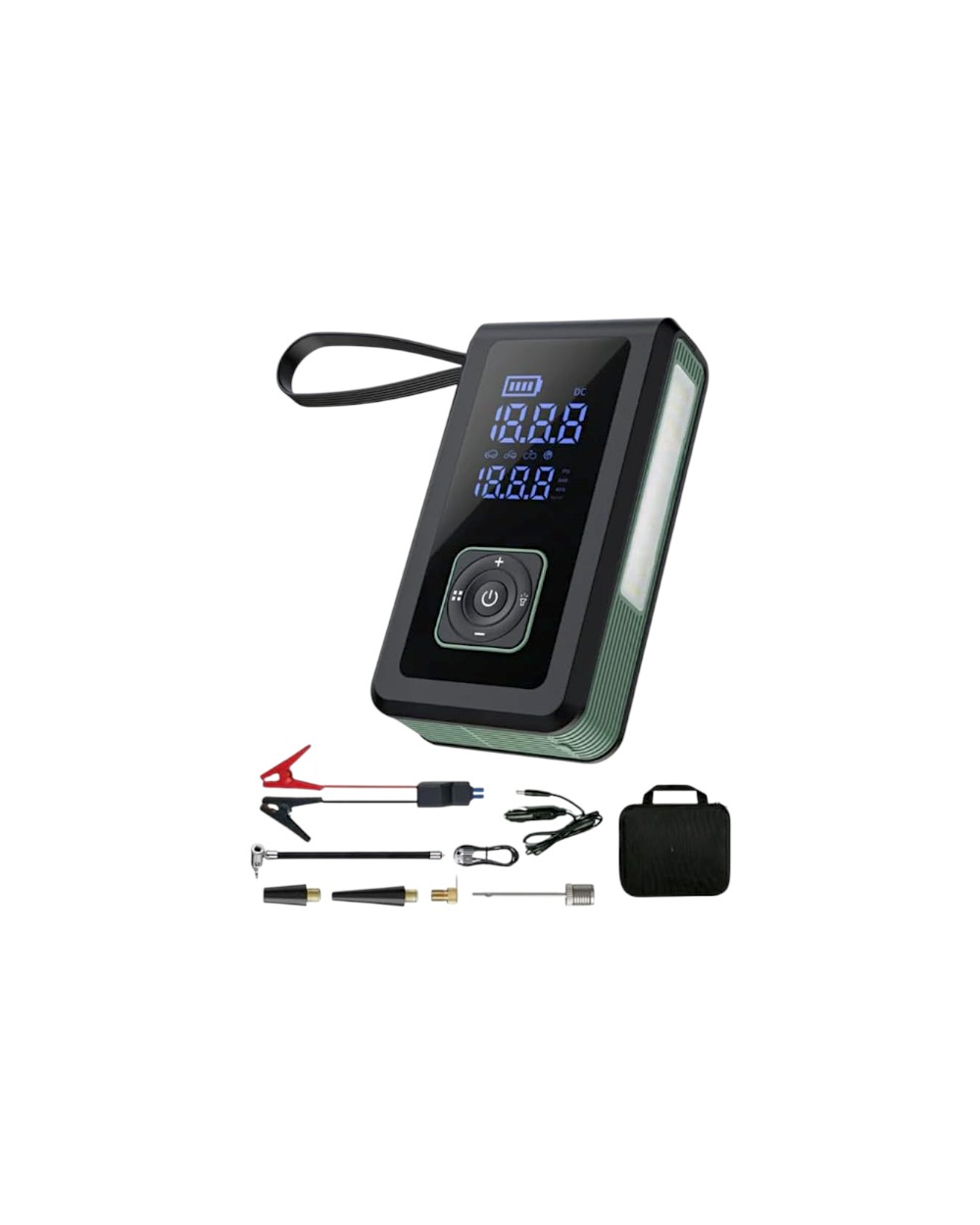 Εκκινητής μπαταρίας οχημάτων Jump Starter με αεροσυμπιεστή - 3677 - 8000mA