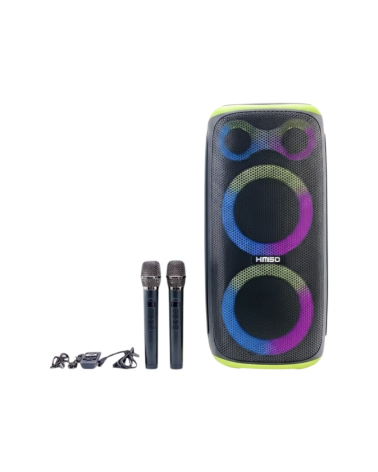 Φορητό ηχείο subwoofer με 2 μικρόφωνα Karaoke - QS-289 - 260486 - Green