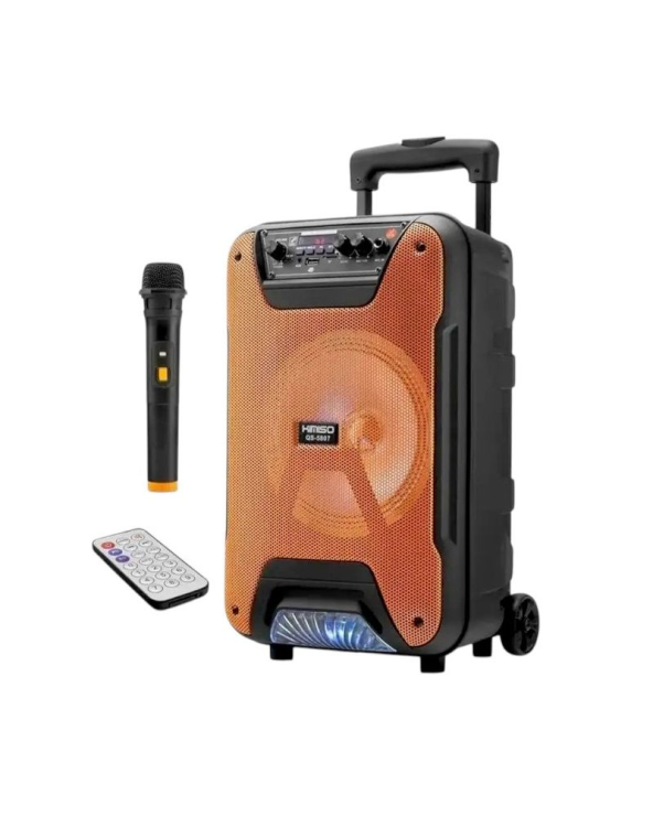Φορητό ηχείο subwoofer με μικρόφωνο Karaoke - QS-5807 - 260707 - Orange