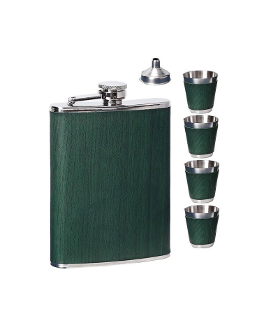 Σετ φλασκί ποτού με ποτήρια - JH-4 - 270799 - Green