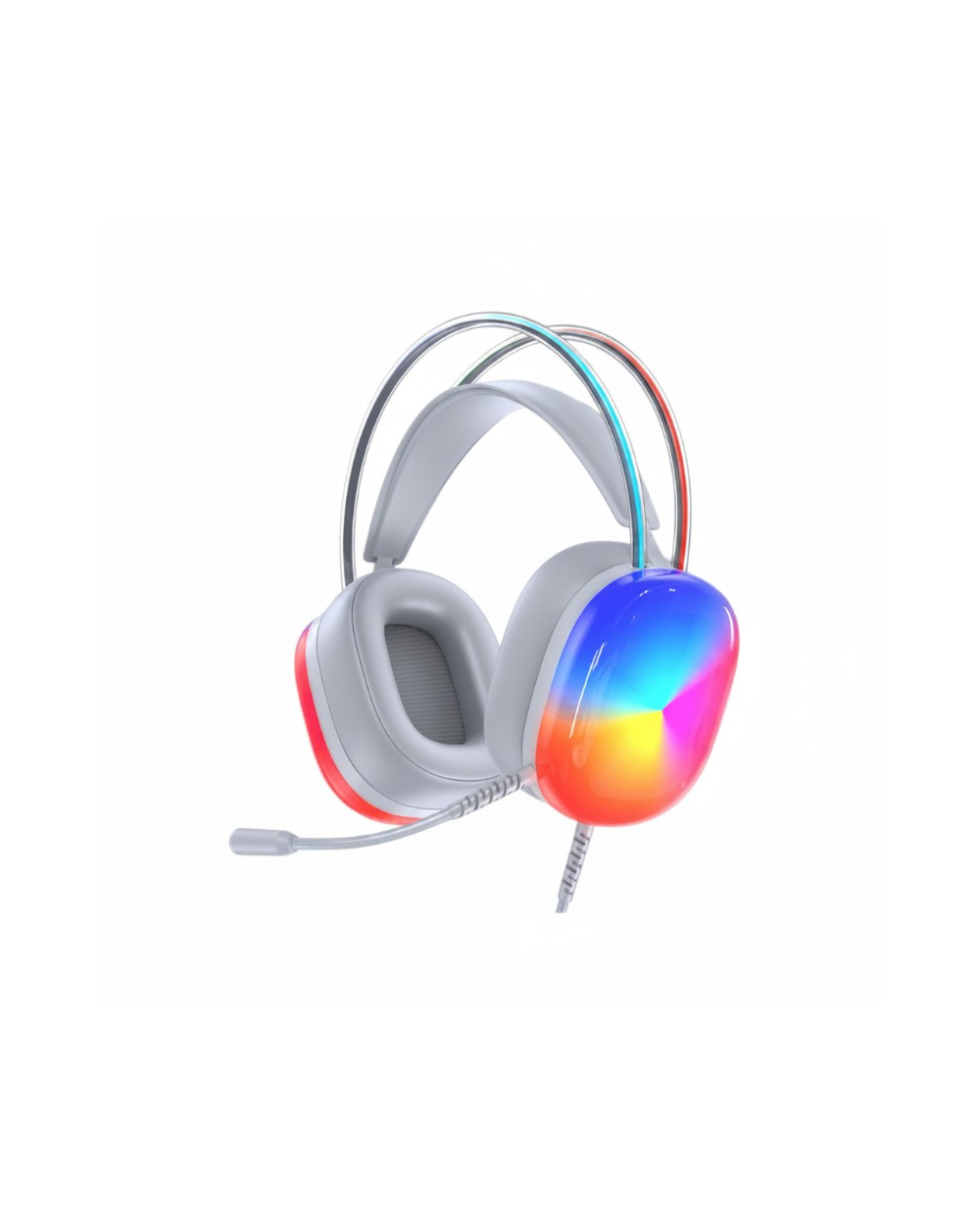 Ενσύρματα ακουστικά - LED RGB Headphones - GM-11 - AWEI - 260868 - Grey