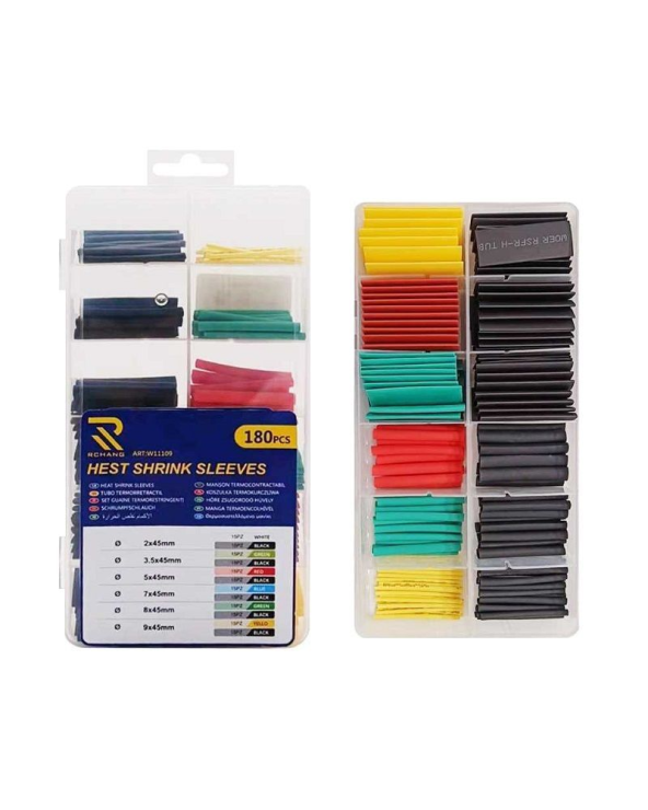 Θερμοσυστελλόμενα μανίκια καλωδίων - 180pcs