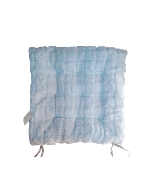 Μαξιλάρι καρέκλας γούνινο - 35x35cm - 571527 - Light Blue