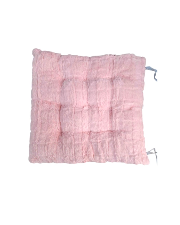 Μαξιλάρι καρέκλας γούνινο - 35x35cm - 571527 - Pink