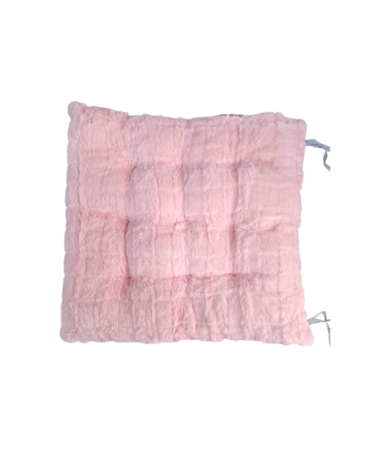 Μαξιλάρι καρέκλας γούνινο - 35x35cm - 571527 - Pink