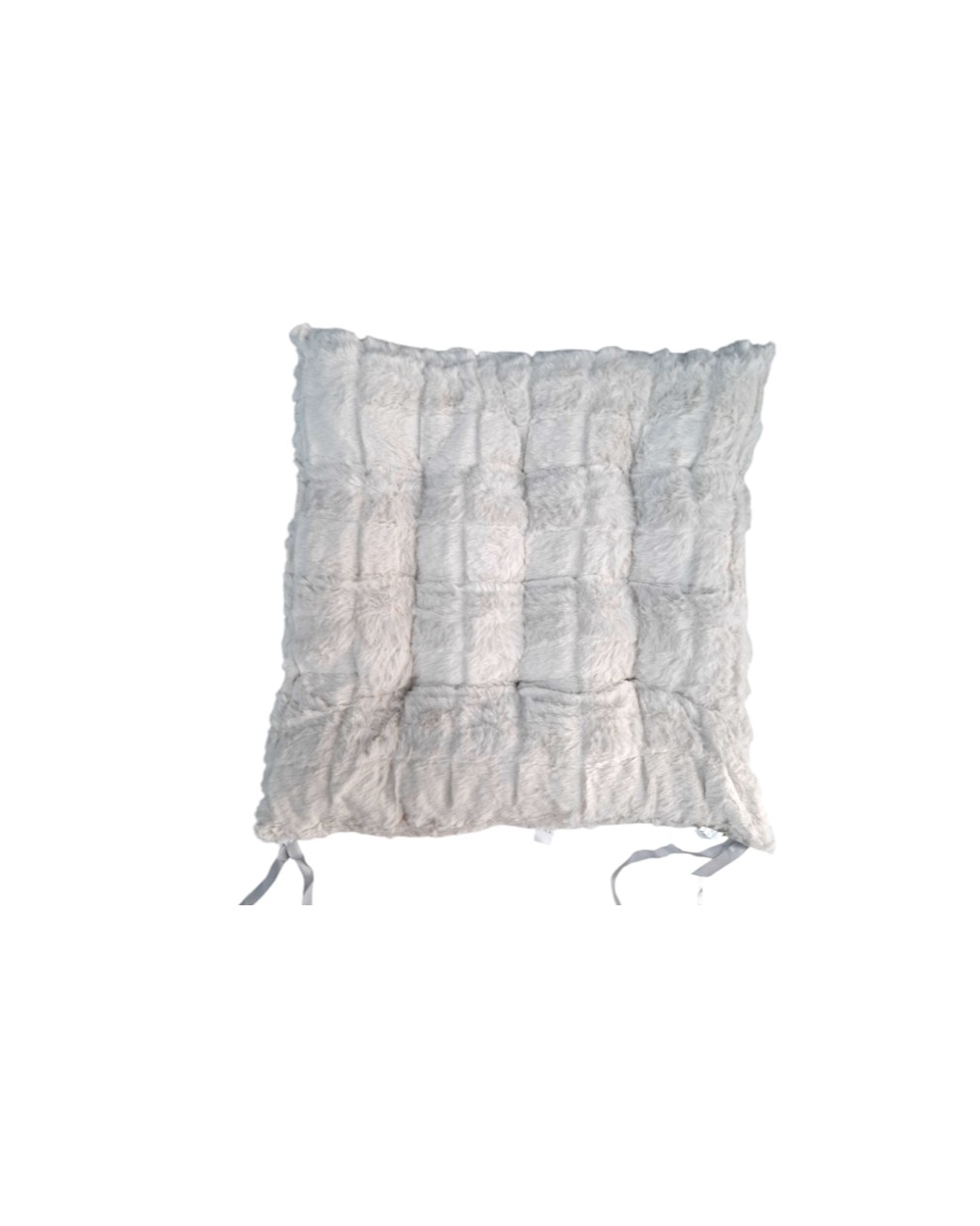 Μαξιλάρι καρέκλας γούνινο - 35x35cm - 571527 - White
