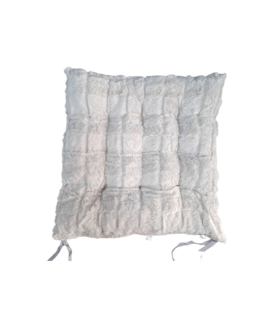 Μαξιλάρι καρέκλας γούνινο - 35x35cm - 571527 - White