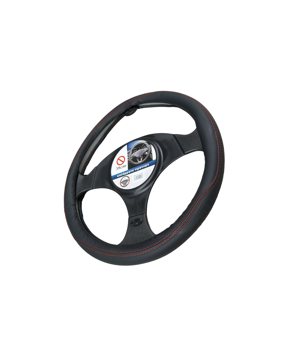 Κάλυμμα τιμονιού αυτοκινήτου - XY-051 - 122476 - Black/Red