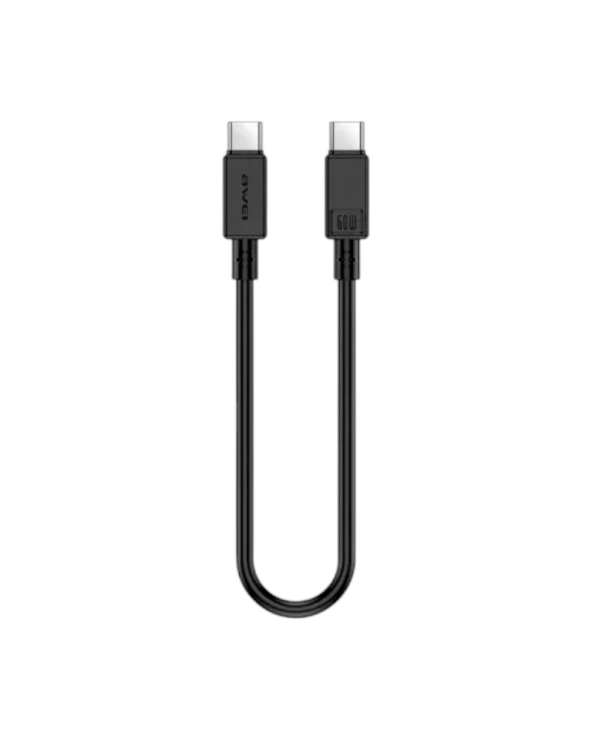 Καλώδιο φόρτισης & data - USB Type-C σε Type-C - CL-160T - Fast Charge - 60W - AWEI - 019316 - Blac