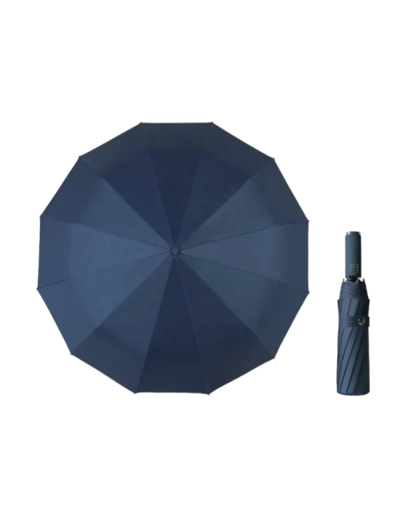Αυτόματη ομπρέλα σπαστή με φακό LED - 10K - Tradesor - 585670 - Blue