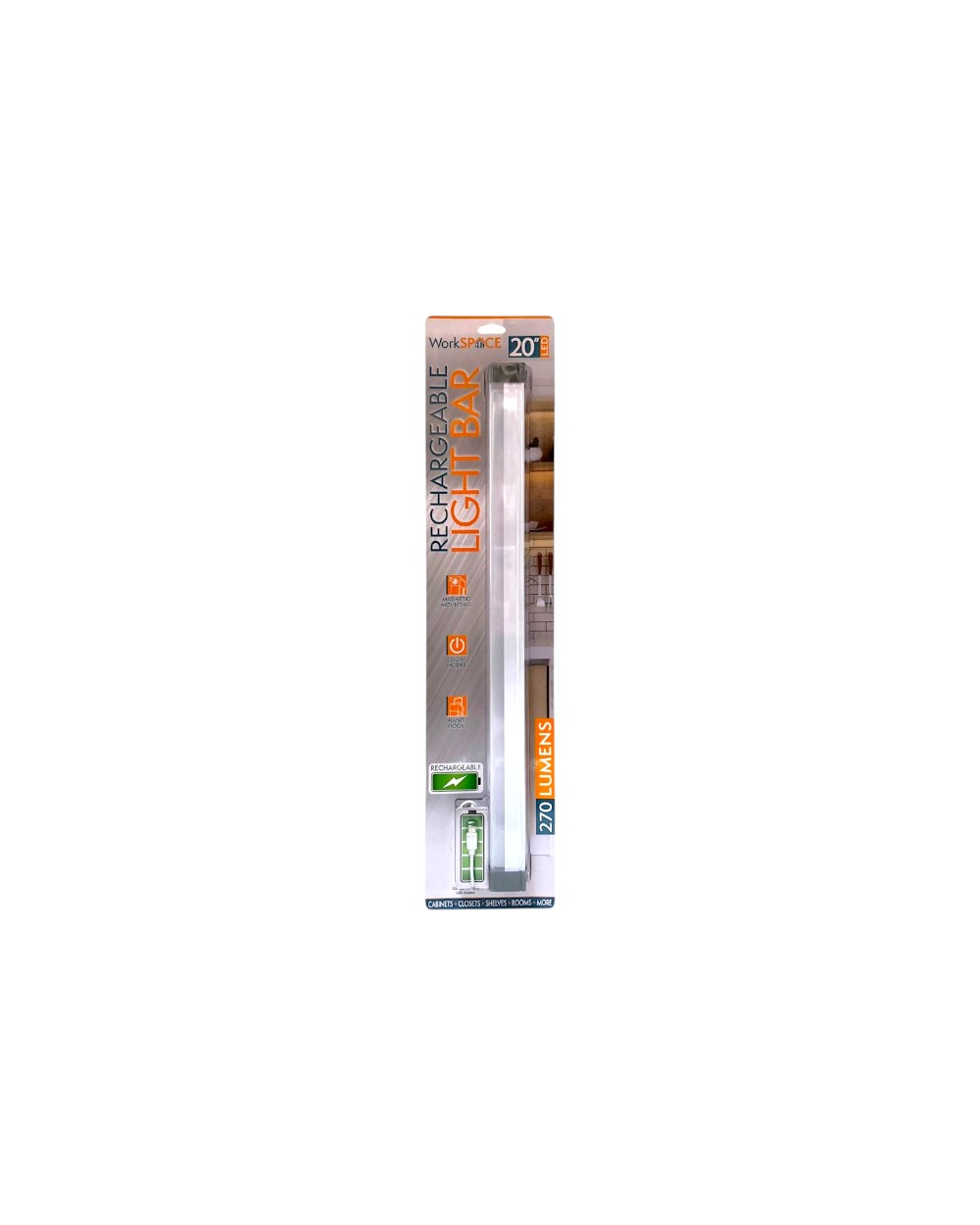Επαναφορτιζόμενη μπάρα φωτισμού LED - 52cm