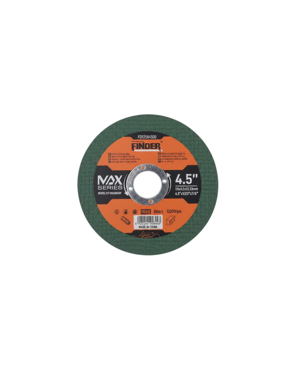 Δίσκος κοπής μετάλλου - 4.5" - 115x1.2x22.23mm - Finder