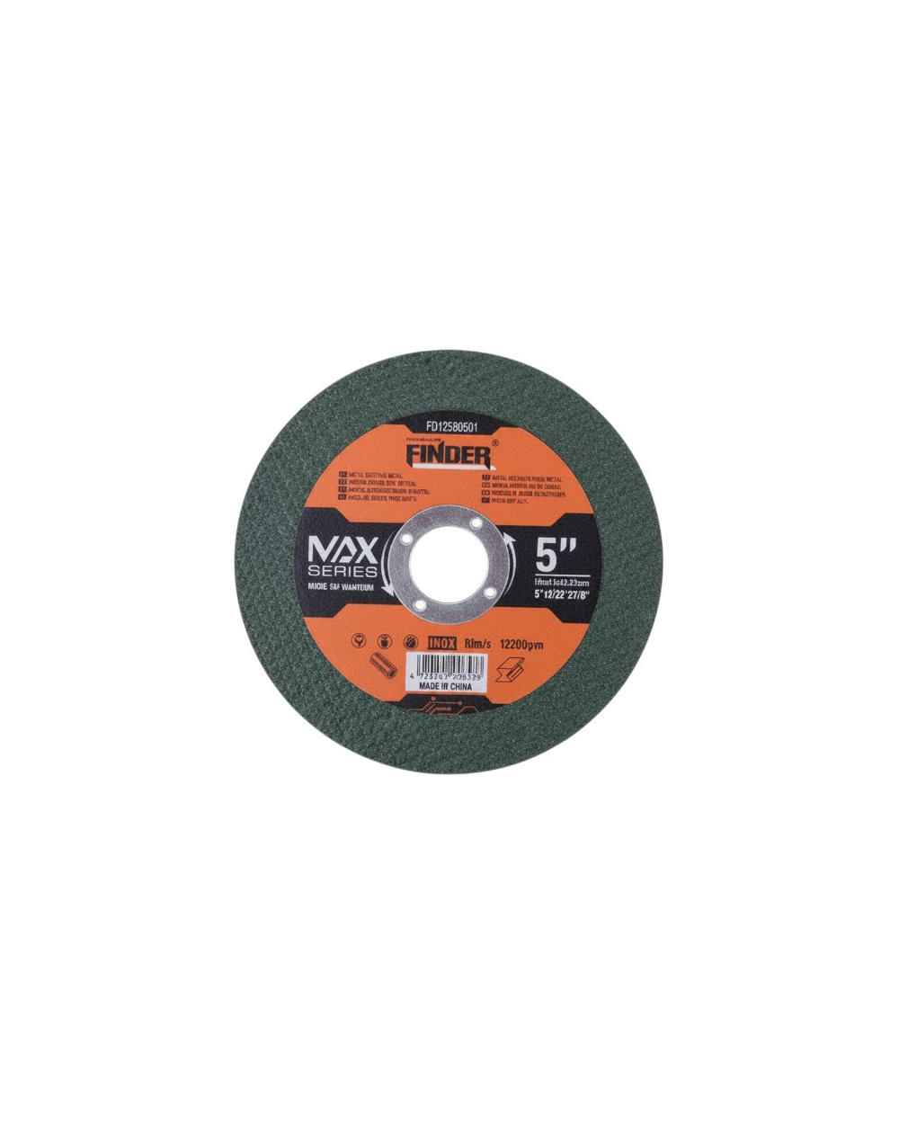 Δίσκος κοπής μετάλλου - 5" - 125x1.2x22.23mm - Finder