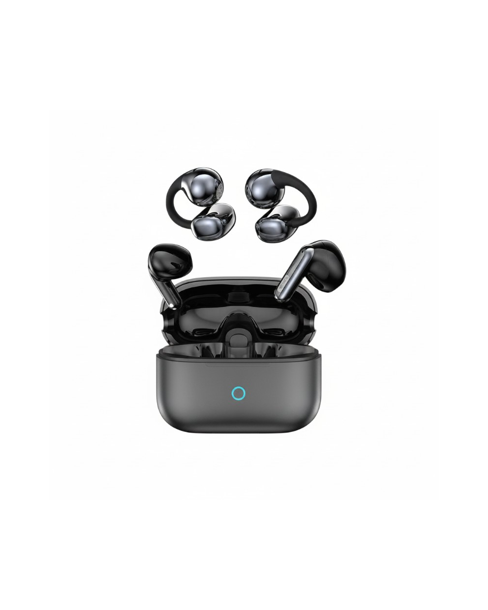 Ασύρματα ακουστικά Bluetooth με θήκη φόρτισης - 2in1 - KMS-E09 - 260090 - Black