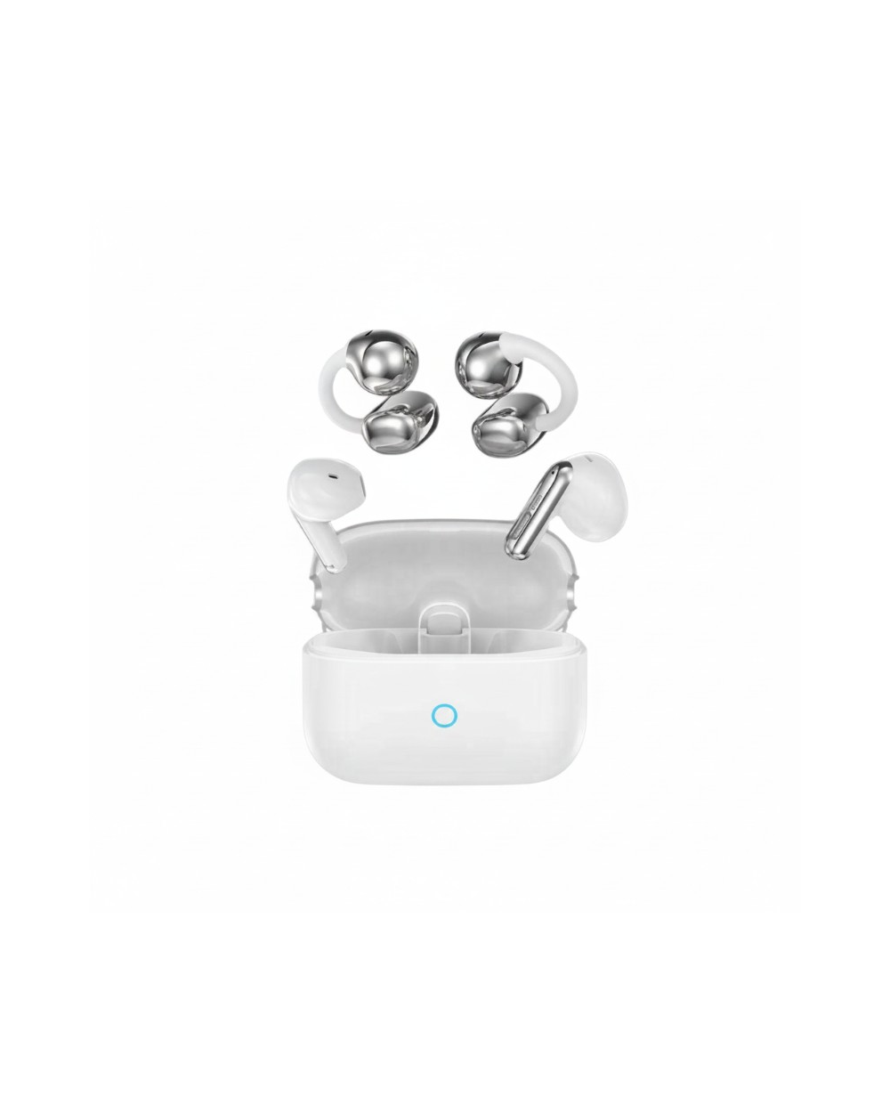 Ασύρματα ακουστικά Bluetooth με θήκη φόρτισης - 2in1 - KMS-E09 - 260090 - White