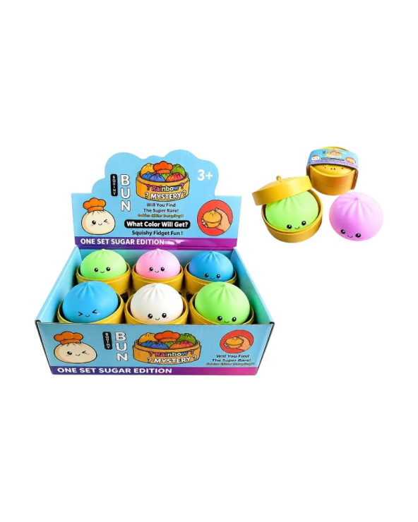 Παιχνίδι Squishy Dumpling Antistress φατσούλα - 8.5cm - Πακέτο 12 τεμαχίων - TEM4981