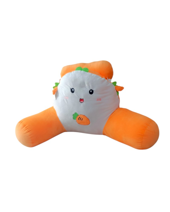Μαξιλάρι πλάτης λούτρινο - 571213 - Orange/White