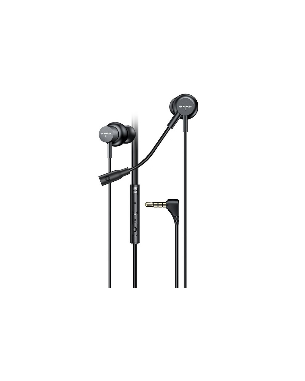 Ενσύρματα ακουστικά με εξωτερικό μικρόφωνο - ES-180i - AWEI