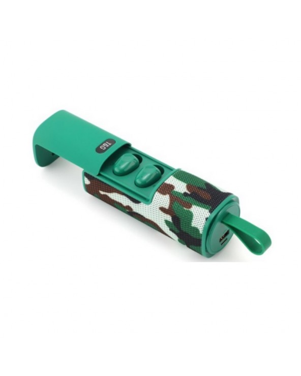 Ασύρματο ηχείο Bluetooth με σετ ακουστικών - TG807 - 883815 - Army Green