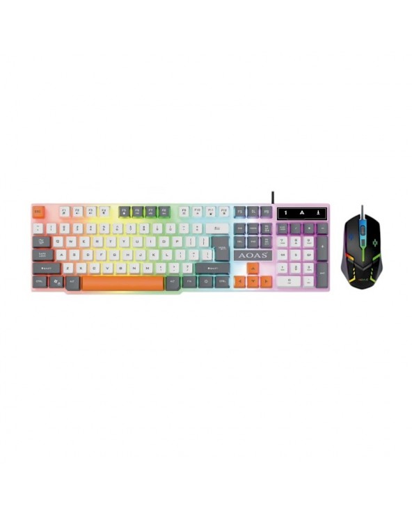 Σετ ενσύρματο πληκτρολόγιο &amp;amp; ποντίκι Gaming - A1020 - 655560 - White