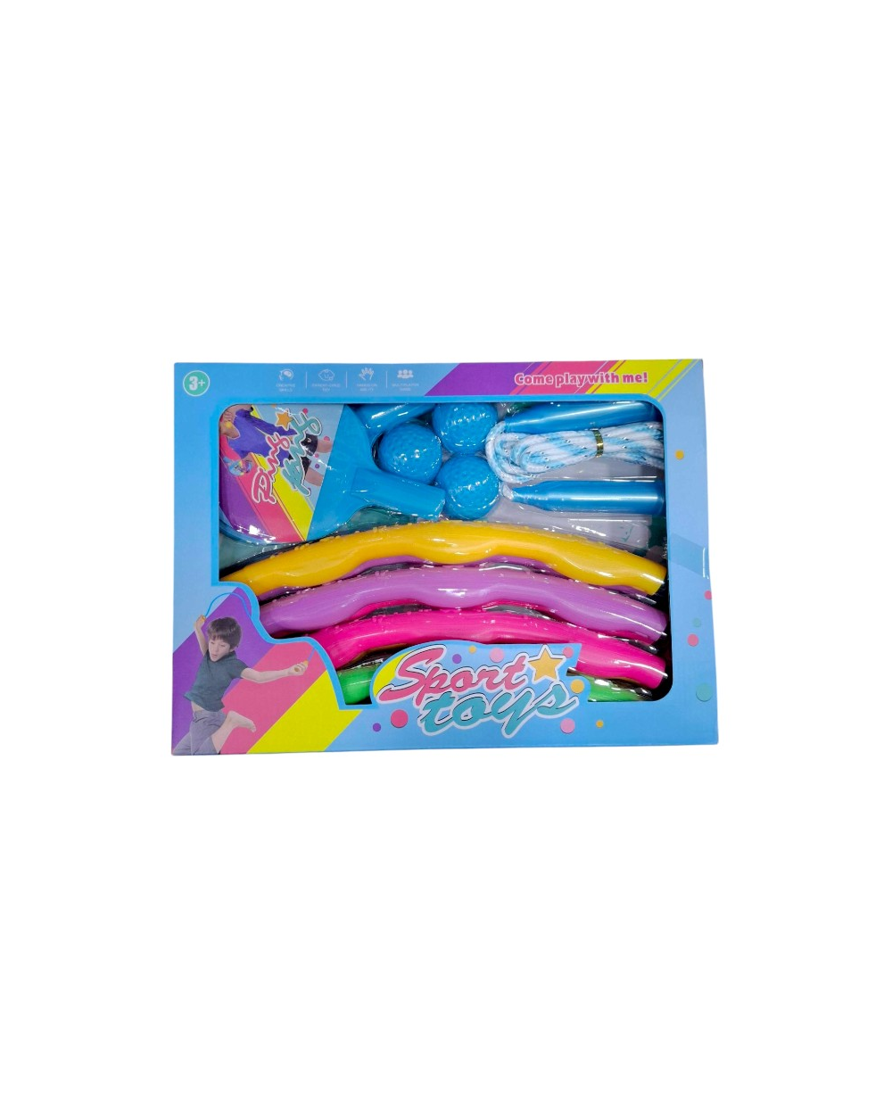 Παιδικό σετ άθλησης - Ping Pong - Σχοινάκι - Hula Hoop - 215579 - Blue
