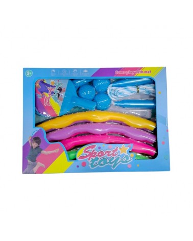 Παιδικό σετ άθλησης - Ping Pong - Σχοινάκι - Hula Hoop - 215579 - Blue