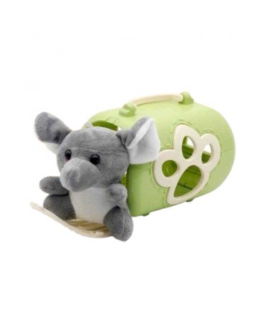 Λούτρινο ελεφαντάκι με τσάντα μεταφοράς και αξεσουάρ - 2F626-F