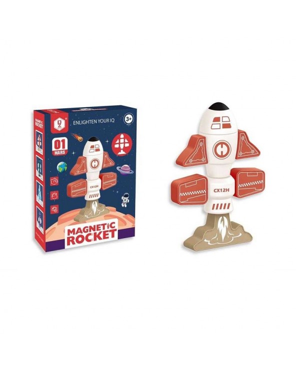 Παιχνίδι κατασκευής με μαγνήτες - Πύραυλος - HD366A
