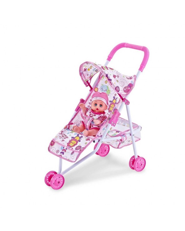 Παιδικό καροτσάκι μωρού με κούκλα – 6612F-2