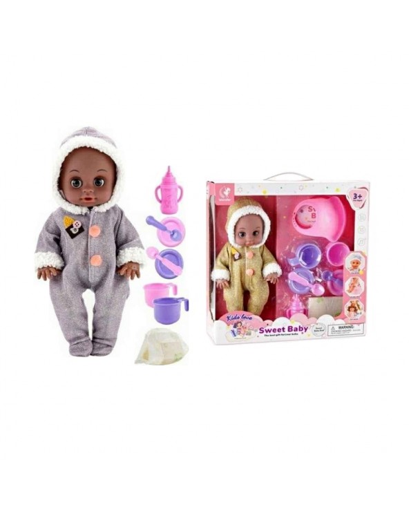 Κούκλα μωρό με αξεσουάρ φροντίδας - WD2368AB31CM