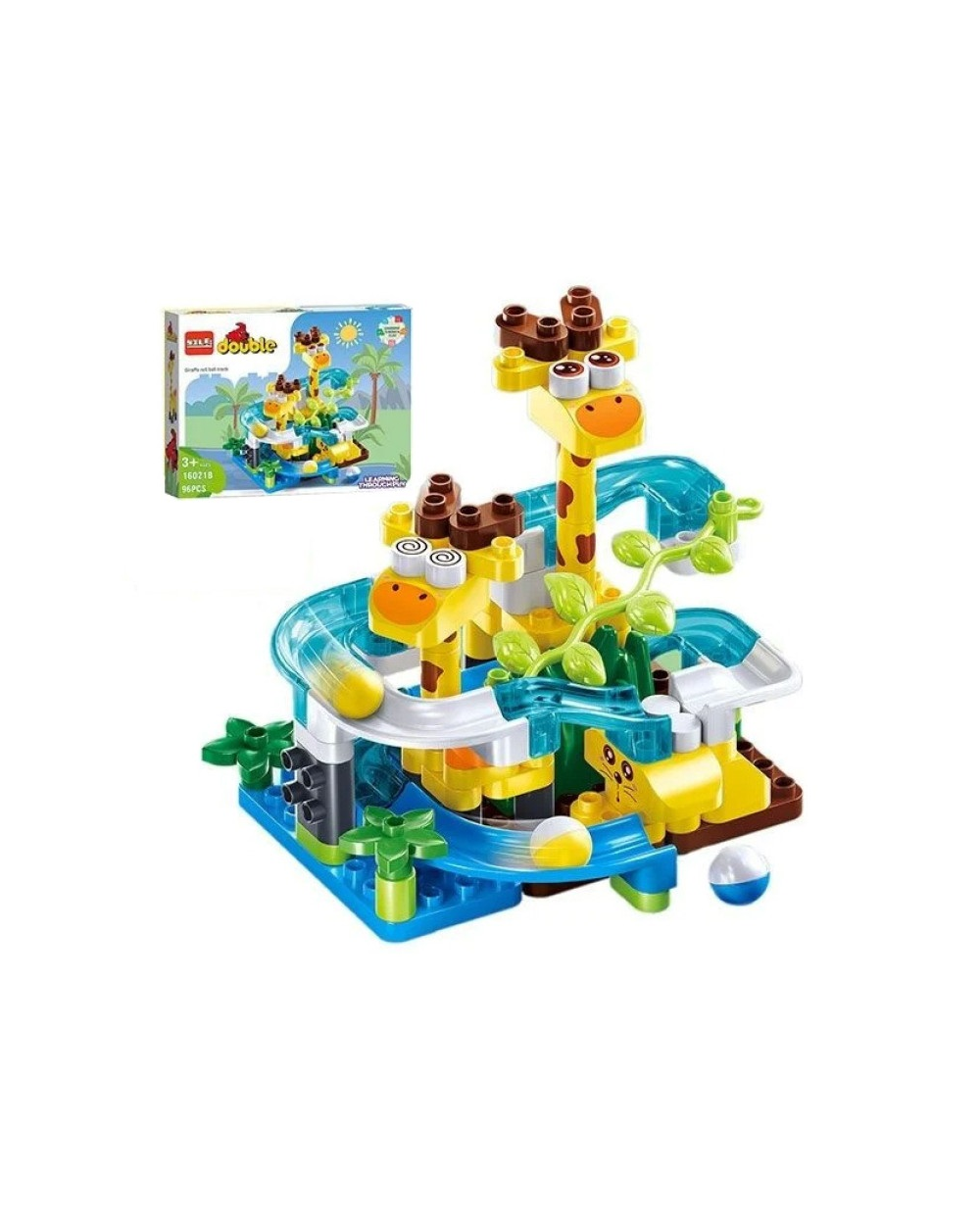 Σετ τσουλήθρα DIY με τουβλάκια - 16021B96