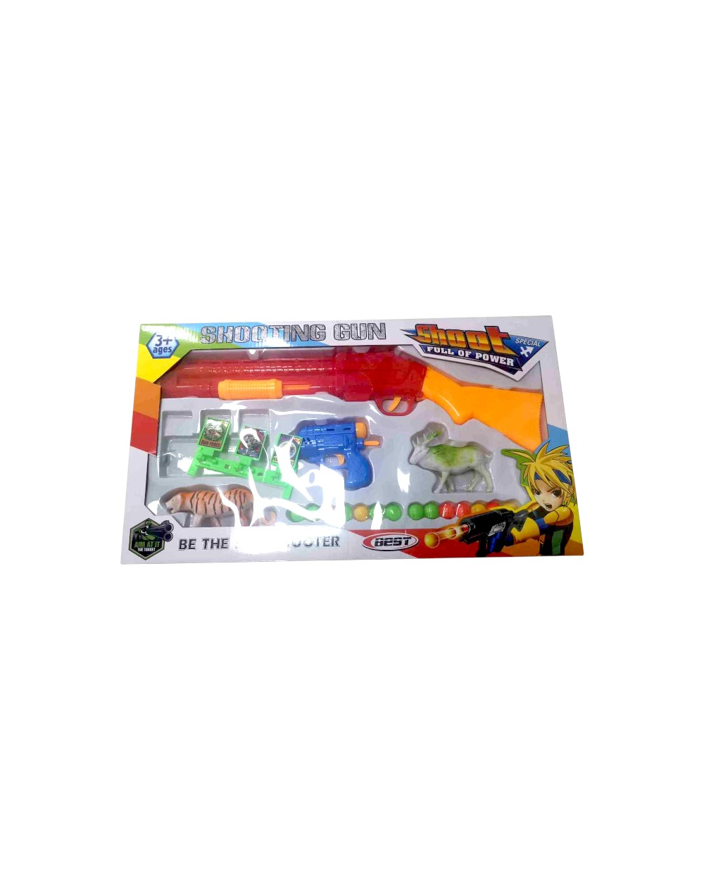 Παιδικό όπλο στόχου με φιγούρες ζώων - Soft Gun - 6000-5