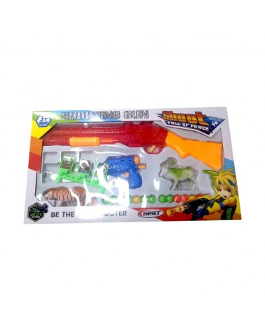Παιδικό όπλο στόχου με φιγούρες ζώων - Soft Gun - 6000-5