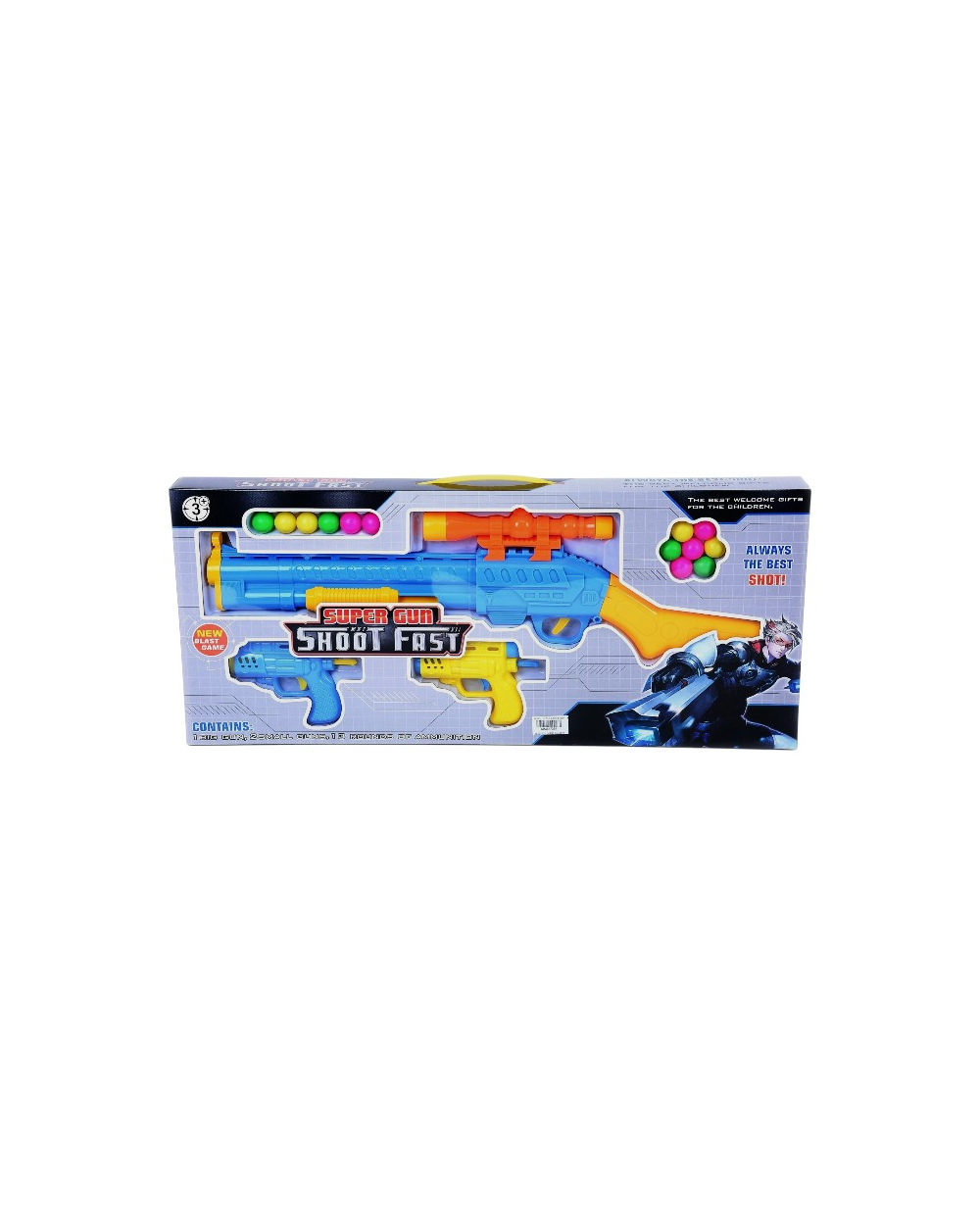 Παιδικό όπλο στόχου με φιγούρες ζώων - Soft Gun - 6000-1