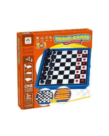 Επιτραπέζιο παιχνίδι Σκάκι-Τάβλι - 3in1 - JF378-7