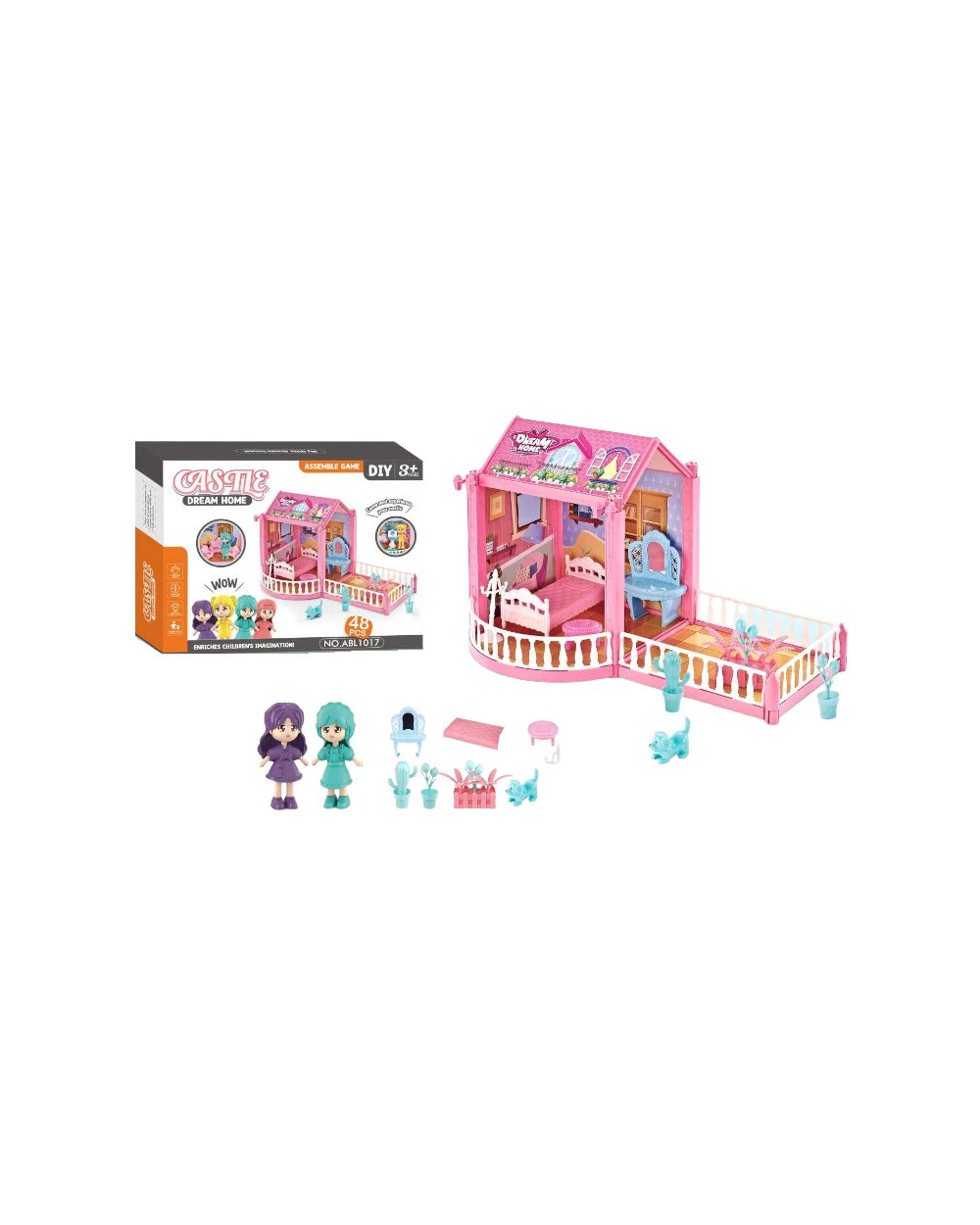 Κουκλόσπιτο DIY - Dream Home - ABL-1017 - 48pcs
