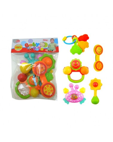 Σετ βρεφικές κουδουνίστρες &amp;amp; μασητικά – BM8005-25 - 5pcs