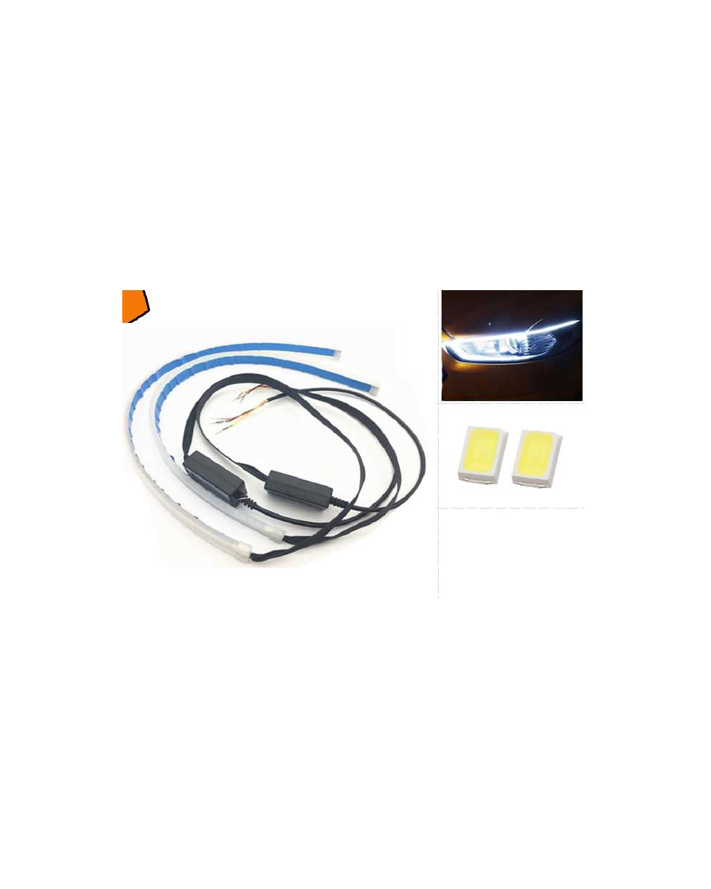 Φώτα ημέρας οχημάτων - Αυτοκόλλητη ταινία LED - 1107305A/45