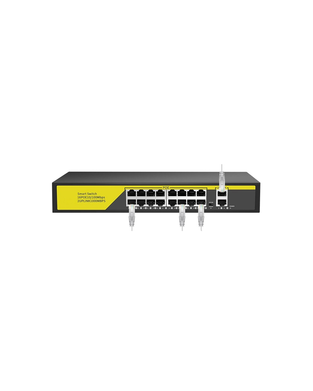 Switch καταγραφικού POE με 16 υποδοχές - 100/1000Mbps