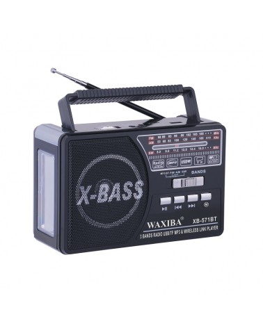 Επαναφορτιζόμενο ραδιόφωνο - XB-571BT - Waxiba - 005718 - Black