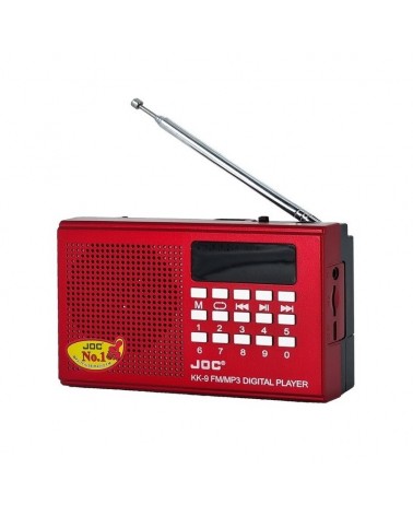 Επαναφορτιζόμενο ραδιόφωνο - JOC-KK9 - 370175 - Red