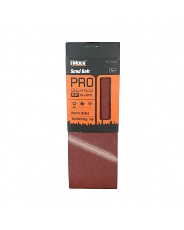 Σετ ταινίες λείανσης για ταινιολειαντήρα - Sand Belt - 120P - 3pcs - Finder