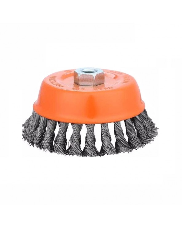 Συρματόβουρτσα καμπάνα στριφτή για γωνιακό τροχό - 5" - Finder