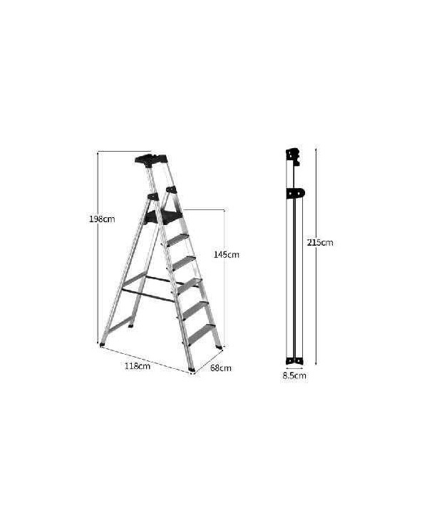 Πτυσσόμενη σκάλα αλουμινίου - 208  6