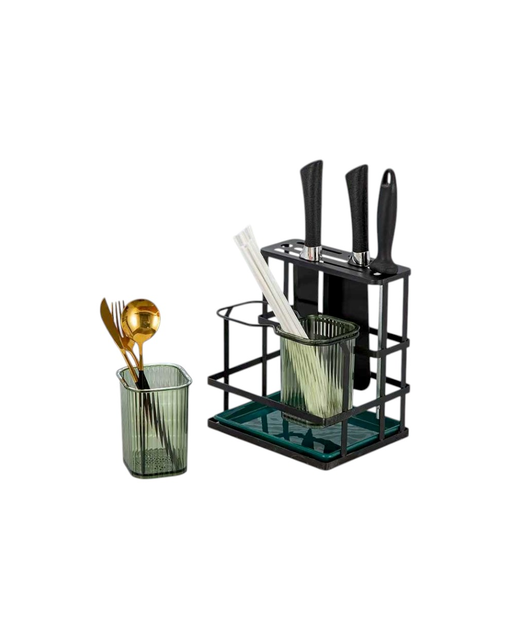 Βάση οργάνωσης &amp;amp; αποστράγγισης μαχαιροπίρουνων κουζίνας - 4005