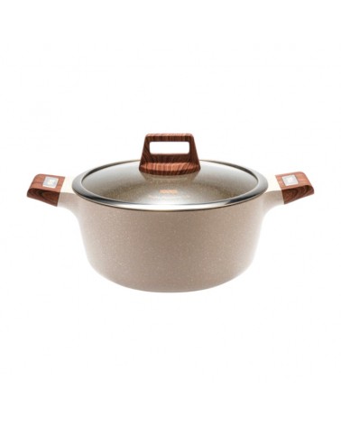 Κατσαρόλα αντικολλητική με καπάκι - 4.4L - CA005-B24-Beige - DSP