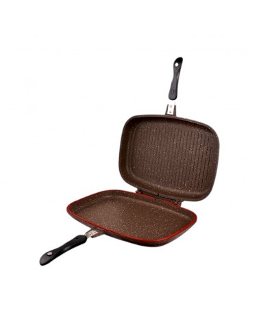 Διπλό αντικολλητικό τηγάνι Grill - CA007-F40-Brown - DSP